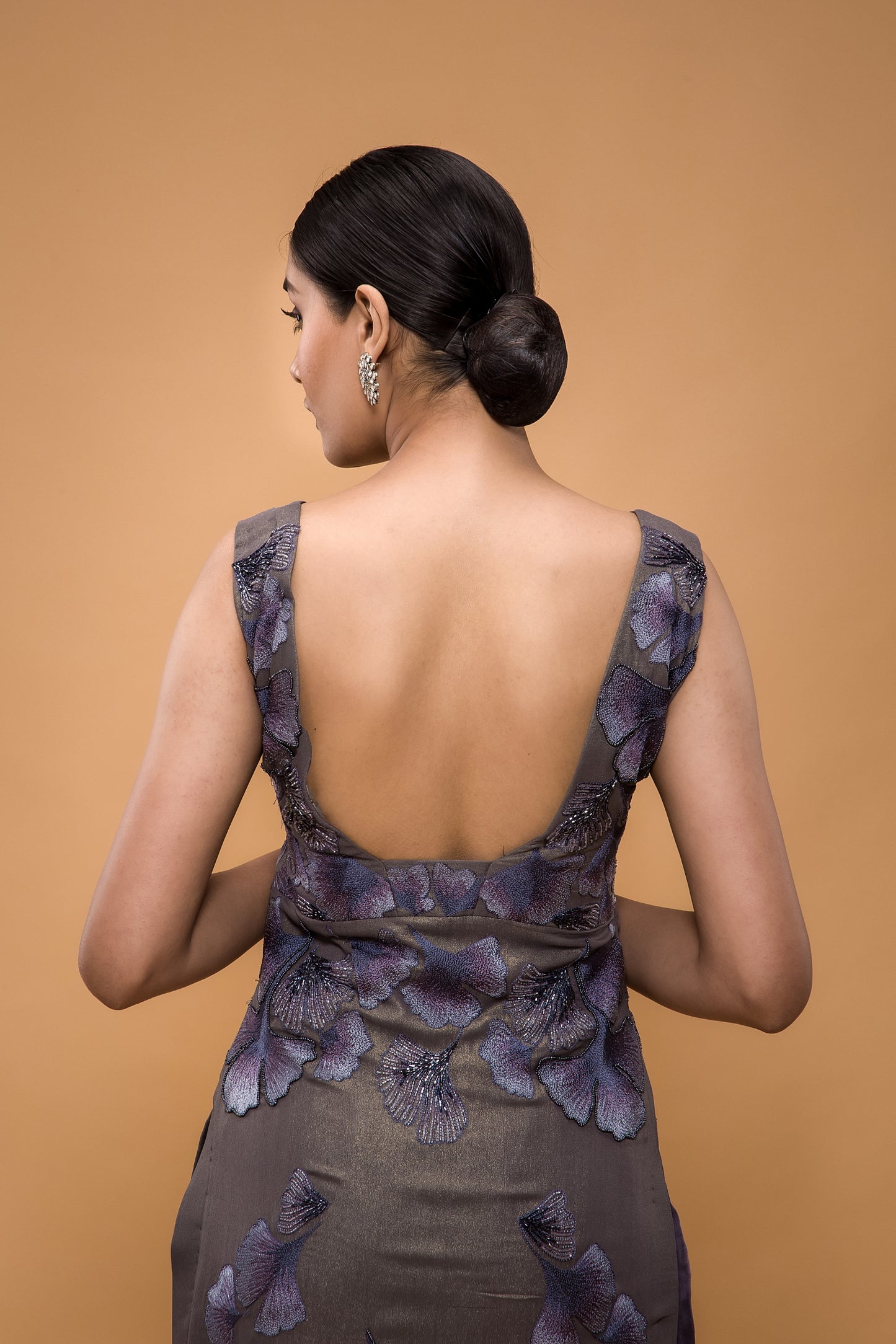 Maidenhair Hand Embroidered High Slit Kurti with Pant