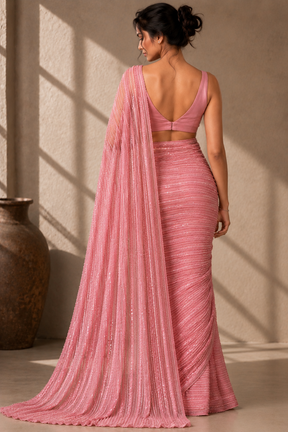 Pearl Reverie — Blush Pink Signature Saree