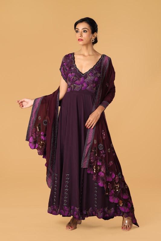 women-dark-purple-flower-dress