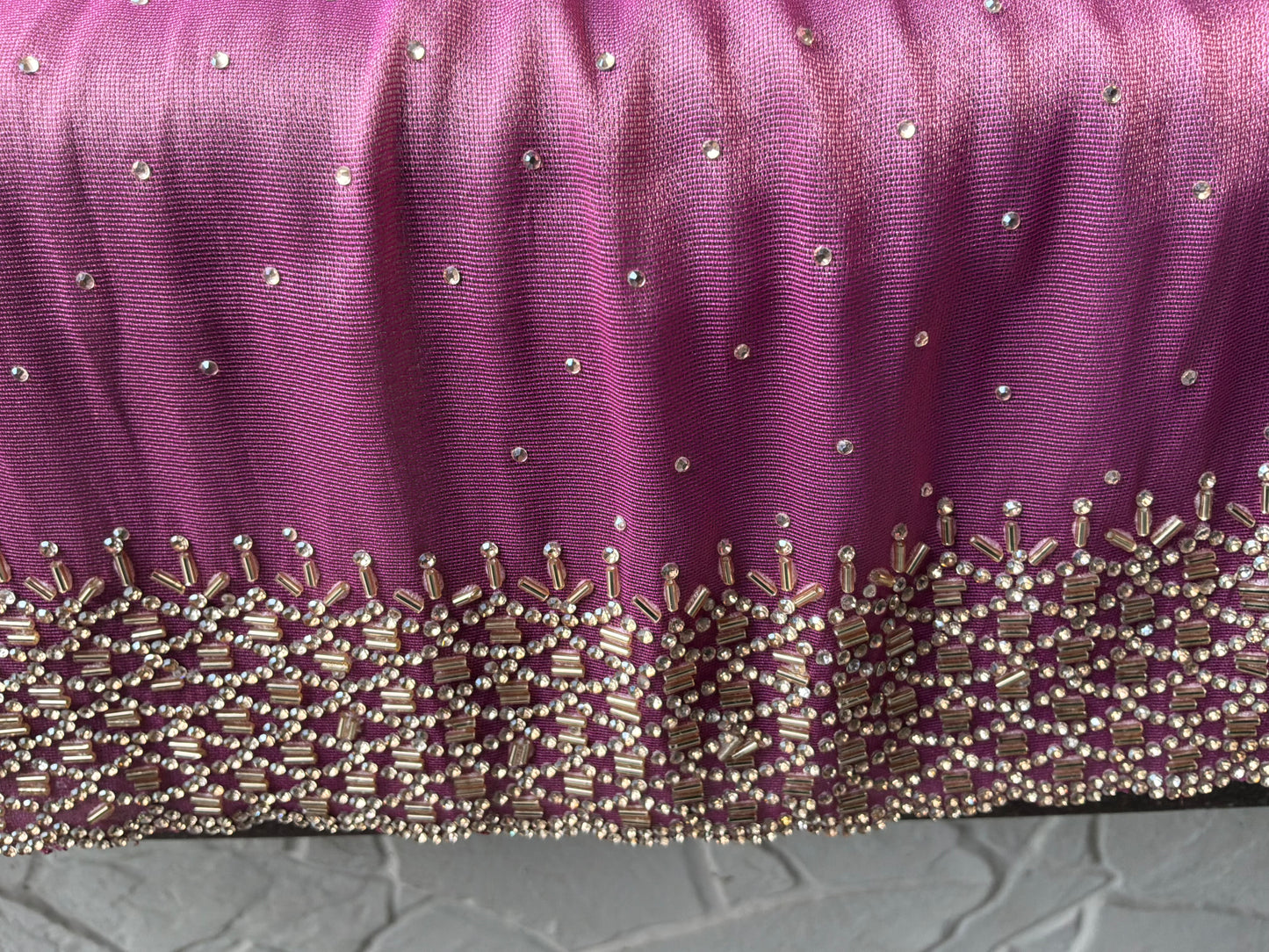 Pink Magenta Embellished Saree