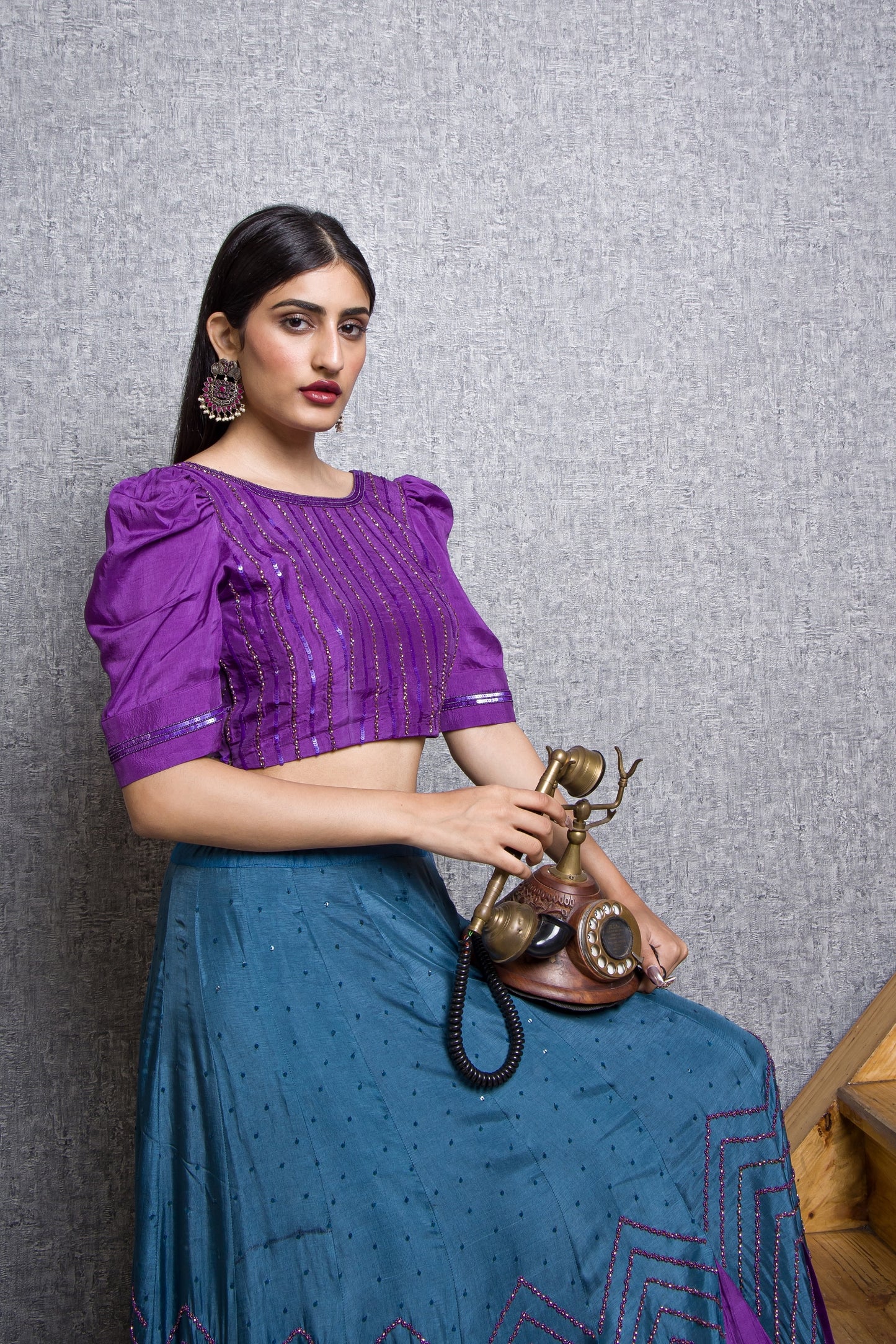 Hand Embroidered Kali Inside The Kali Lehenga Set