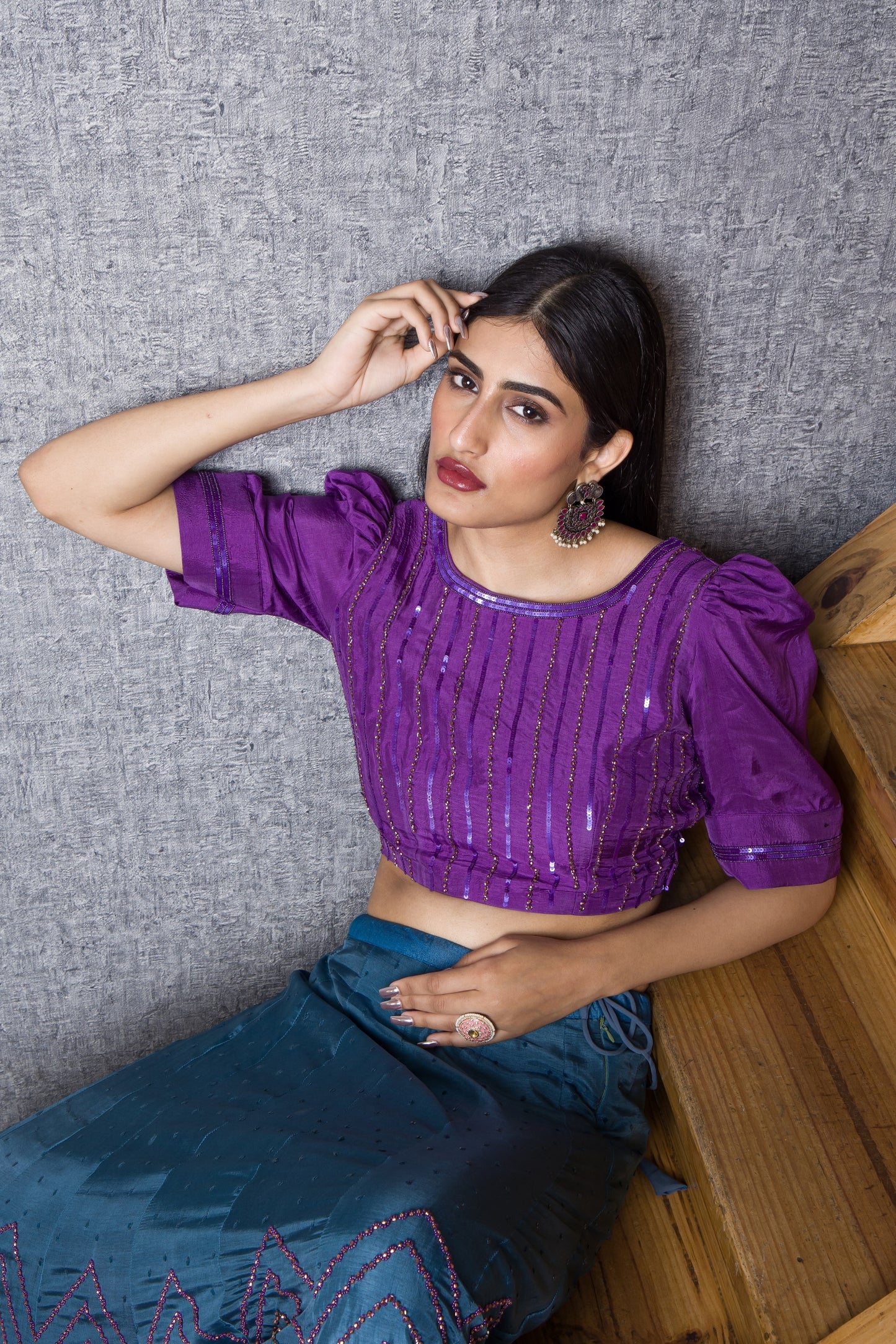 Hand Embroidered Kali Inside The Kali Lehenga Set