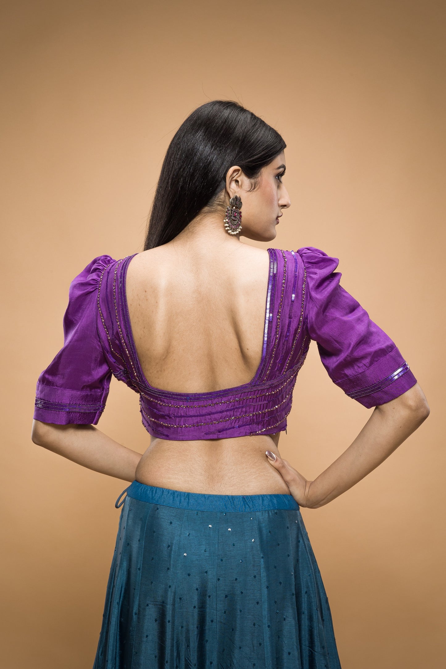 Hand Embroidered Kali Inside The Kali Lehenga Set