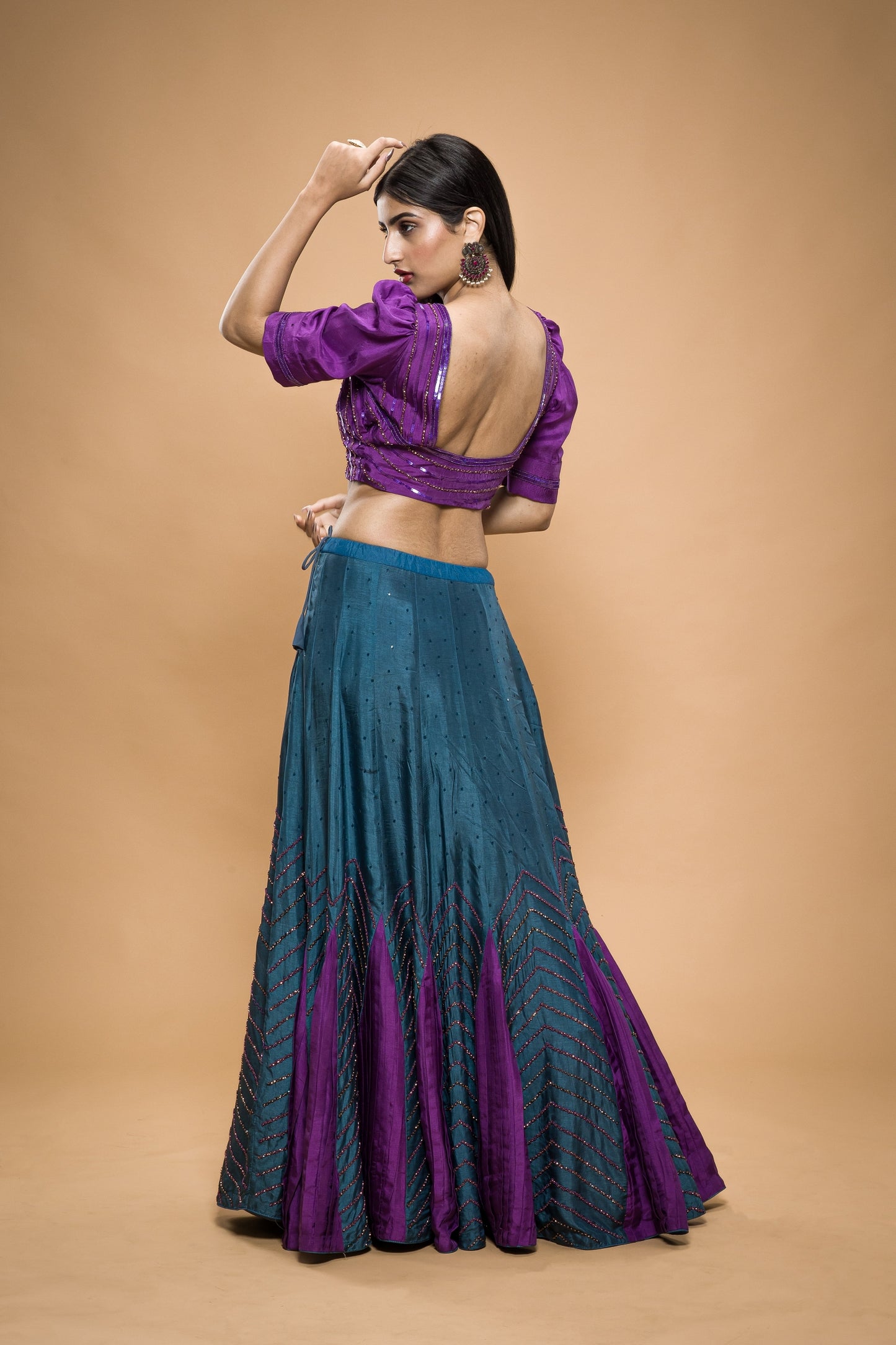Hand Embroidered Kali Inside The Kali Lehenga Set