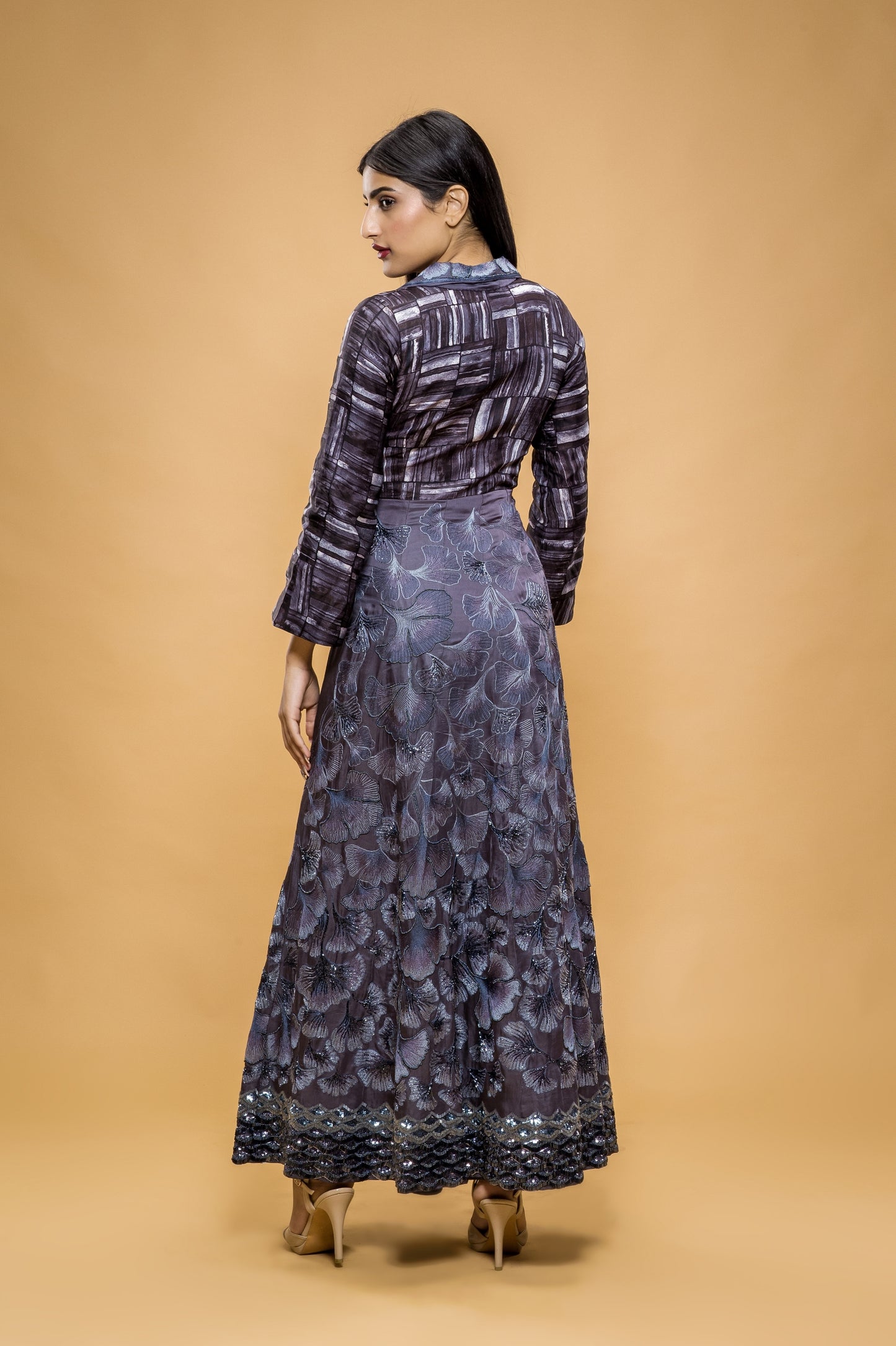 Maidenhair Hand Embroidered Anarkali Gown