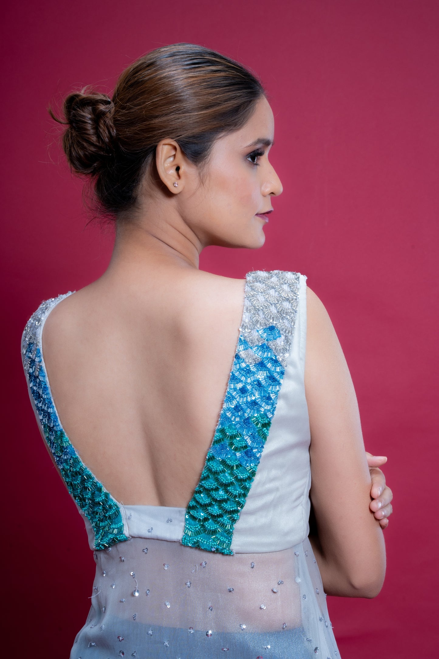 Sea Silver - High Slit Kurti with Pant
